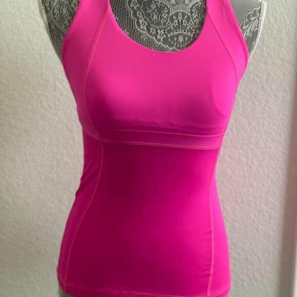 LULULEMON Pink Matching Set Pants and Tank Top w Support B/C Cup Size 2 - Picture 3 of 11